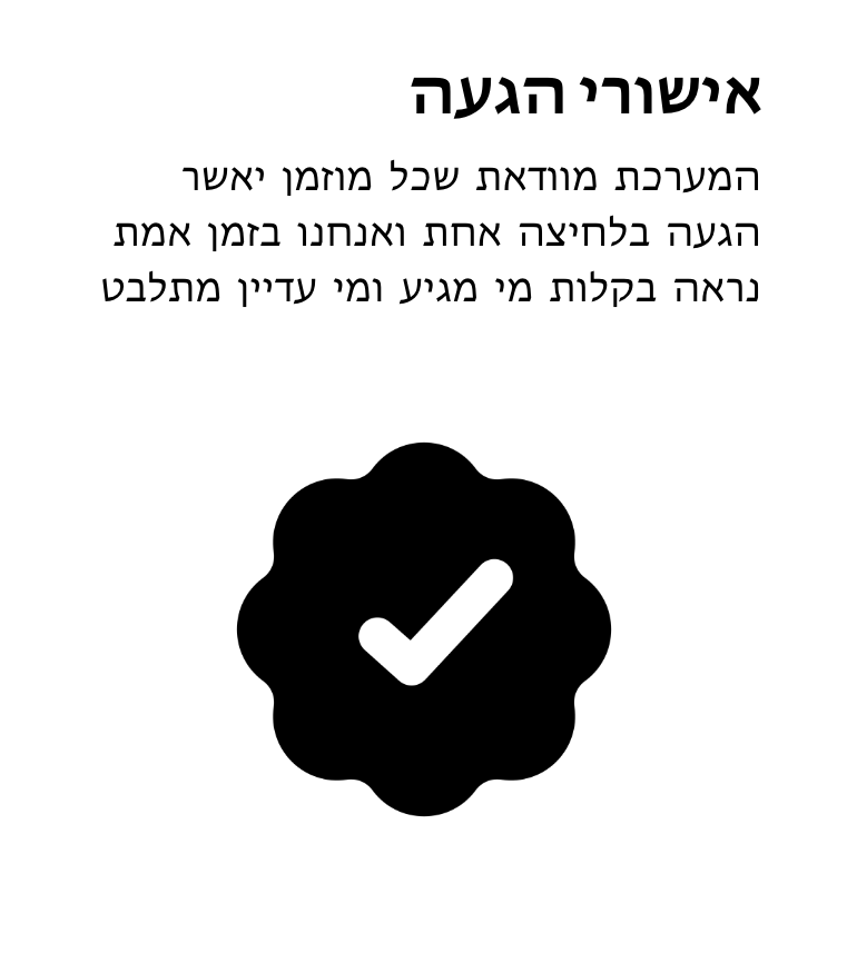 אישורי הגעה